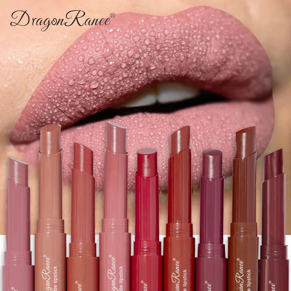 12 Color Matte Lipstick Nude Pink Matte Solid Lip Gloss Long Lasting Velve Red Tinted Balm 24 Hours Waterproof Makeup LipSticks