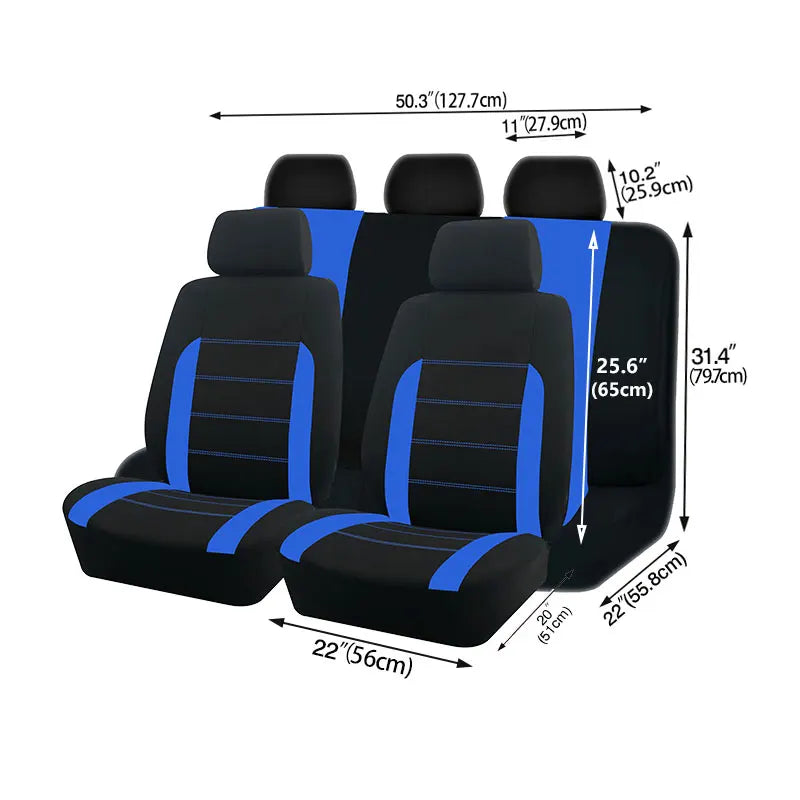 Auto plus capas de assento de carro de tecido universal, adequadas para a maioria dos carros, suv, caminhão, van, acessórios de carro, capas de assento interiores do carro