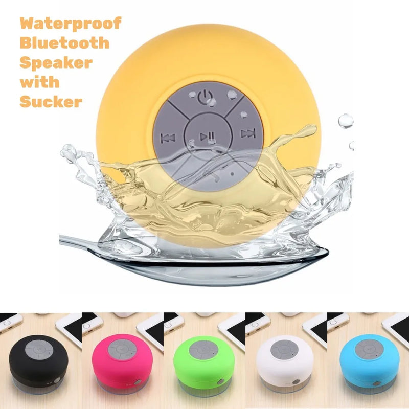 Bluetooth Wireless Portable Shower Waterproof Speaker,Suction Cup Built-in Mic for Phone Tablet Home Bathroom Kitchen Outdoors