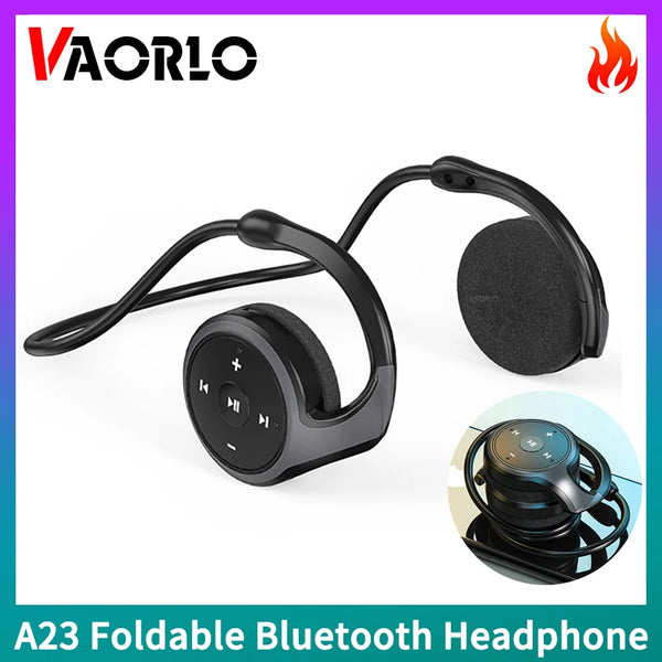Original A23 Sport Foldable Wireless Headphone 8D Surround Heavy Bass Hifi Music Bluetooth Earphones With Mic Support FM/TF Card